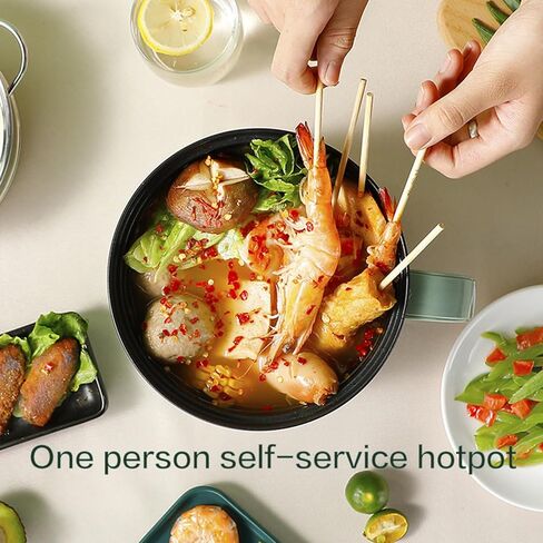 وعاء ساخن كهربائي، طباخ رامين سعة 1.7 لتر، طباخ متعدد الوظائف للمعكرونة، وعاء كهربائي غير لاصق، دقيق الشوفان، الحساء والبيض مع حماية من الحرارة الزائدة، حماية من الغليان الجاف، أخضر (أخضر + شبكة على البخار) in Kuwait