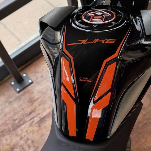 Motorcycle 3D Stickers Compatible with KTM Duke 390 2021-2023 Silver. Tank Protector Protection from Impact and Scratches. Resin Stickers - Made in Italy in Saudi Arabia