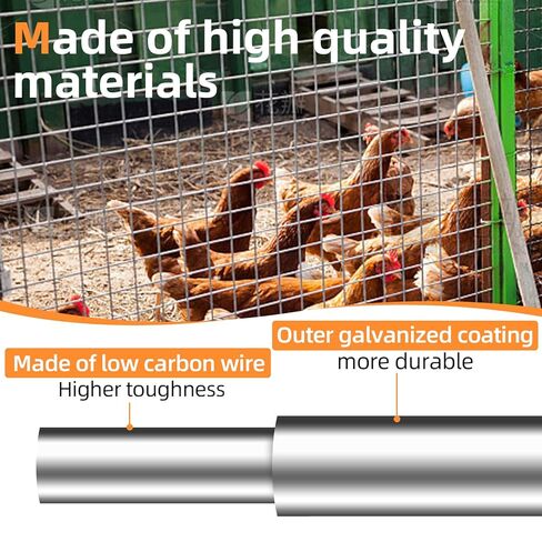 Wire Fencing Staples 200 pcs, Galvanized U Shaped Fasteners Nails for Wire Mesh Fencing Wood Fencing Barbwire Fence in Kuwait