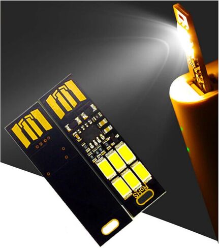 5Pcs 6-LED USB Portable Keychain Lamp with Touch Dimming 1W 3200K Outdoor Sensor Warm Light in Saudi Arabia