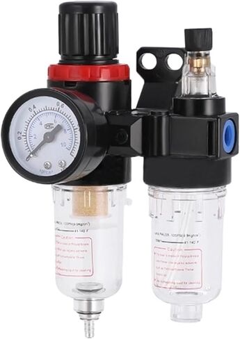 AFC2000 Filter for Compressor Oil Water Separator Regulator Trap Filter Airbrush G1/4 Air Pressure Reducing Valve(AFC w (PC8-02x2)) in Saudi Arabia