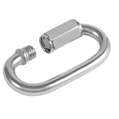 ZOENHOU 30 Pack Quick Links, 1/8 Inch Stainless Steel D Shape Locking Threaded Chain Connector Heavy Duty for DIY Accessories in Saudi Arabia