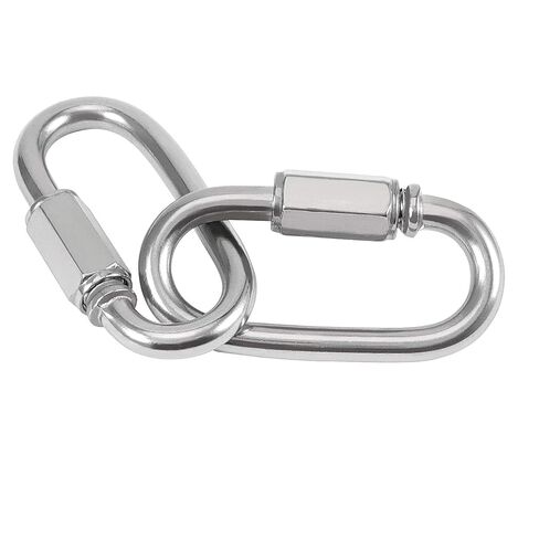 ZOENHOU 30 Pack Quick Links, 1/8 Inch Stainless Steel D Shape Locking Threaded Chain Connector Heavy Duty for DIY Accessories in Saudi Arabia