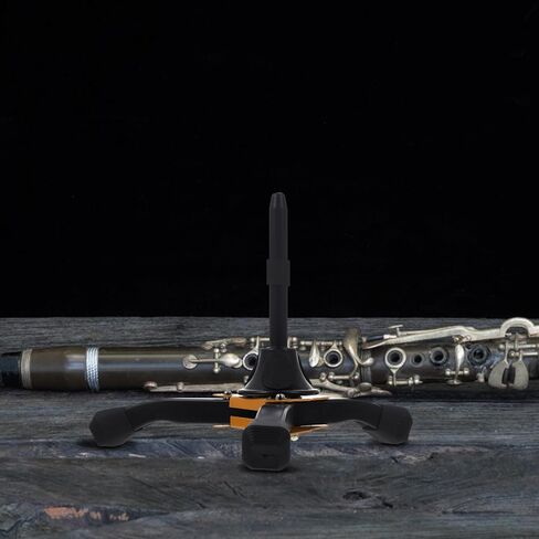 حامل فلوت كلارينيت قابل للطي مع قاعدة صفراء حامل فلوت موثوق به لآلات النفخ الخشبية وحامل ثلاثي القوائم المحمول وإكسسوارات الكلارينيت in Kuwait