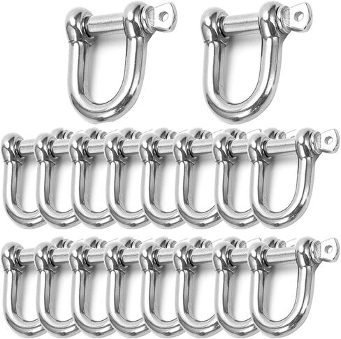 14 PCS مرساة القيد 5/16 القوس قيود M8 SCREL STACHLE 304 سلسلة من الفولاذ المقاوم للصدأ- سلسلة القيد CLEVIS ثقيلة دبوس دبوس الدبوس للمرس in Kuwait