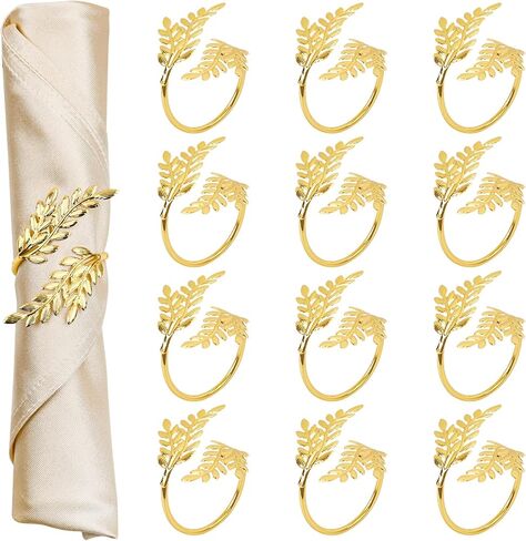 Gold Napkin Rings Set of 12 Metal Napkin Rings Holder for Cloth Napkins Table Bunny Napkin Rings for Easter Party Dinner Table Decoration in Kuwait
