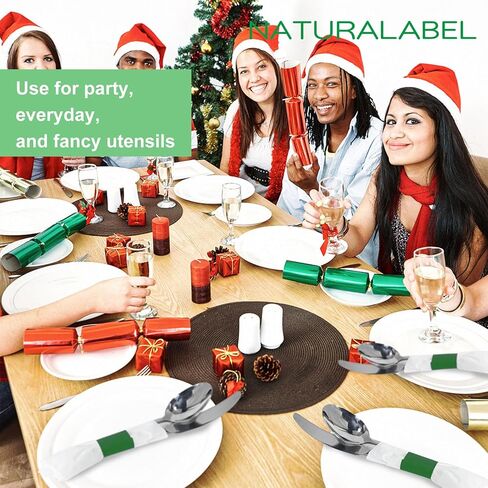 NATURALABEL Bulk Pack of 8,000, Self-Adhesive Napkin Bands for Small Business, Restaurants, Events - 4 Boxes, 2000 per Box (Green) in Kuwait
