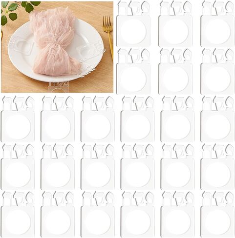 مجموعة حلقات منديل عيد الفصح الذهبية من APTWOW مكونة من 24 قطعة، حلقات منديل أكريليك كبيرة لديكورات عيد الفصح اليهودي، ديكور الطاولة، وحفلات الزفاف وأعياد الميلاد in Kuwait