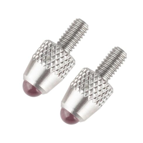 2PCS Ball Contact Points for Dial Indicators M2.5 Thread 3mm Diameter Ball Tip 7.3mm Length (Carbide Ball(M2.5 Thread)) in Kuwait