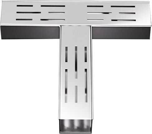 Stainless Steel Outdoor Drain Kit, Slim Grating Channels for Garden, Sidewalk, Parking, Bathroom & Patio, 24x11.5x5CM Shower Floor Drain Grate Diverter, Silver Finish in Saudi Arabia