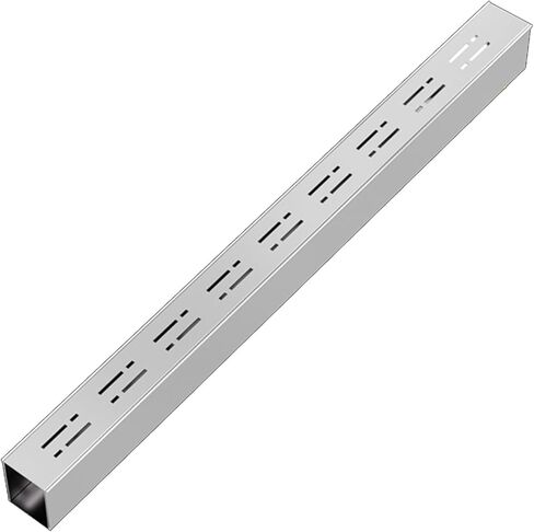 Stainless Steel Outdoor Drain Kit, Slim Grating Channels for Garden, Sidewalk, Parking, Bathroom & Patio, 24x11.5x5CM Shower Floor Drain Grate Diverter, Silver Finish in Saudi Arabia