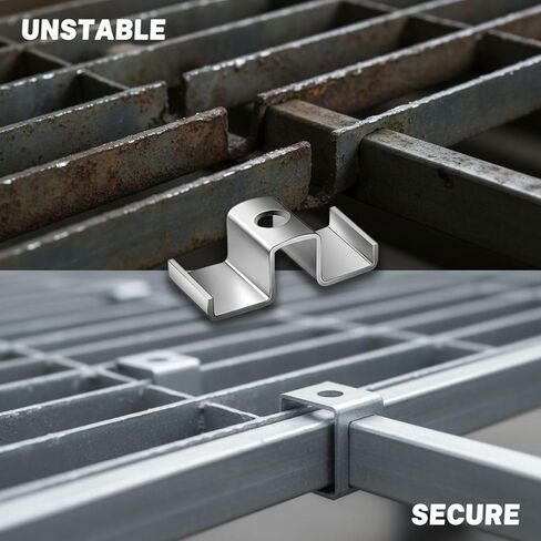50 Pcs Grating Saddle Clips, Galvanized Carbon Steel Fastener, 2.55 X 0.95 X 1.14 in, for 3/4-2-5/16 in Saudi Arabia