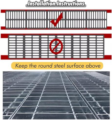 Durable Galvanized Steel Drain Grate Cover - Detachable Trench Grate for Sidewalk & Driveway, 60x40x4cm(23 3/5xx15 7/10x1 3/5in) Catch Basin Grating Plate, Ideal Outdoor Drainage Solution for Patios. in Kuwait