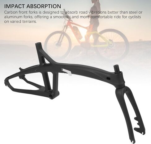 T800 Front Fork Lightweight Cycle Frameset, 20 Inch Disc Brake Frameset, Enhanced Vibration Absorption Frame with Durable Build, Ideal for Road & Mountain Bike Upgrade in Kuwait