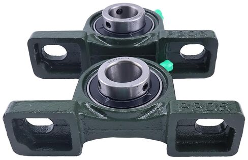 2X 7/8" Pillow Block Mounted Ball Bearings UCP205-14 UCP205-14R3 2-Bolt 3 Lips Seal Solid Base in Saudi Arabia