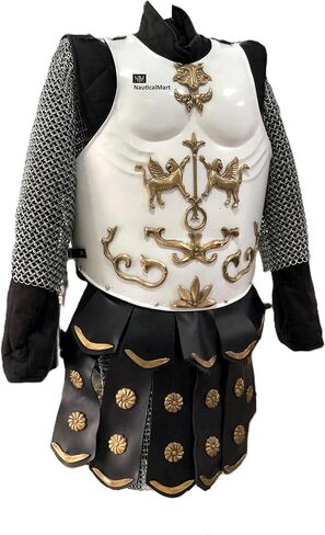 NauticalMart Medieval Roman Cuirass Greek Muscle Armor White LARP Knight Armor Halloween Costume in Saudi Arabia