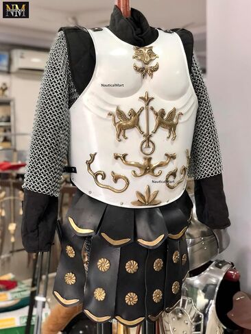 NauticalMart Medieval Roman Cuirass Greek Muscle Armor White LARP Knight Armor Halloween Costume in Saudi Arabia