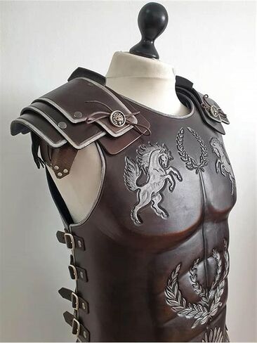 NauticalMart Roman Armor and Pauldrons Fantasy Leather Armour Costume for LARP and Cosplay in Saudi Arabia