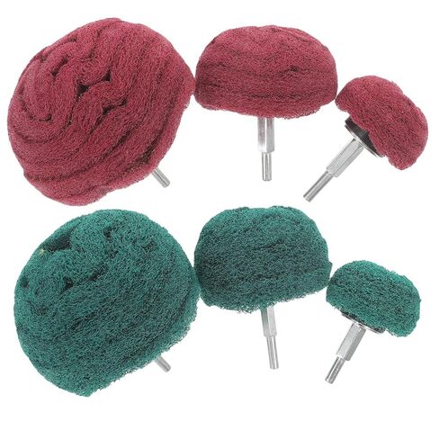 Homoyoyo 6pcs Car Polishing Grinding Tool with 6mm Shank, Stainless Steel Buffing Wheel Kit, Mushroom Fiber Polishing Repair Wheels for Auto Detailing and Surface Grinding in Saudi Arabia