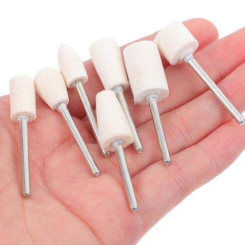 Homoyoyo 13pcs Wool Polishing Points Grinding Heads Set with 3mm Shank for Jewelry Glass Metal Buffing Felt Wheels Polishing Tool Kit for Rotary Drills and Professional Finishing in Saudi Arabia