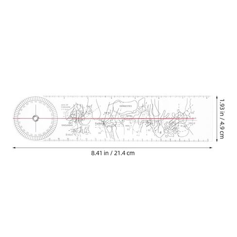 Mikinona Clear Plastic Goniometer - 360 Degree Transparent Orthopedic Angle Measuring Ruler - Knee Degree Measurement for Physical Therapy Occupational Use Students & Athletes in Saudi Arabia