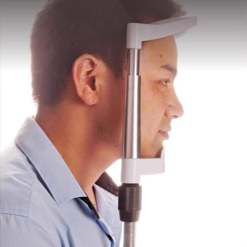 Vision Training Forehead Bracket, Optometry Lifting Chin Bracket, Curved Ergonomic Chin Support, Adjustable Height, for Auto Refractometer, Vision Training, Optical Instrument in Saudi Arabia