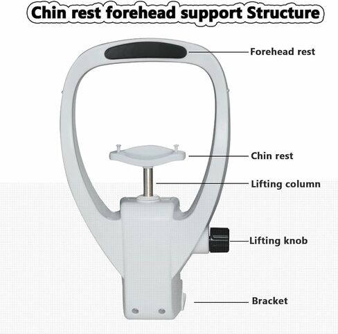 Adjustable Forehead Support & Chin Rest | Optometry Accessories | Vision Training Equipment | Ergonomic Design for Eye Exams | Compatible with Auto Refractometer- in Kuwait