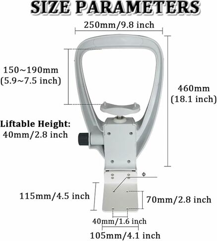 Forehead Optical Instrument Rest Bracket Set for Auto Refractometer and Other Devices Rest - Height Adjustment- in Kuwait