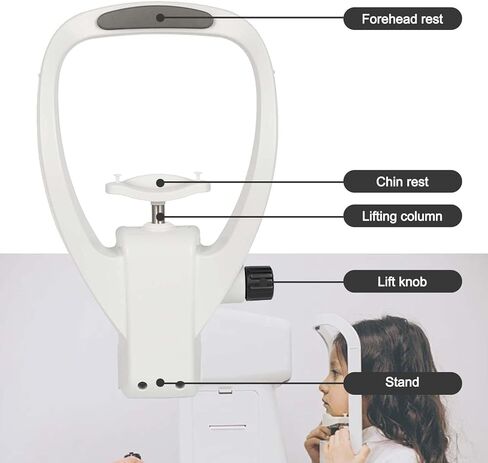 Adjustable Vision Training Forehead Bracket & Chin Rest for Auto Refractometer - Optometry Accessories for Enhanced Visual Support and Comfort in Kuwait
