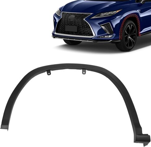 SecosAutoparts Front Left Driver Fender Flare Wheel Opening Molding Black 756020E110 Compatible with Lexus RX350 RX450h 2019-2022 in Kuwait