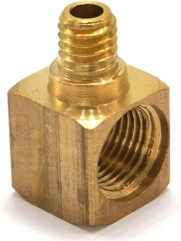 M6 x1mm Male to 1/8" BSPP Female Thread 90 Degree Elbow Brass Pipe Fitting Connector in Kuwait