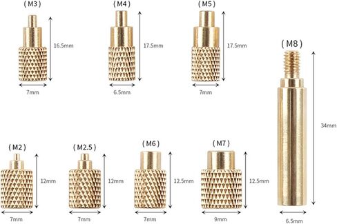 طرف إدراج مجموعة الحرارة، 7 أحجام M2/M2.5/M3/M4/M5/M6/M7/M8 نصائح لحام النحاس، لرؤوس لحام الحديد 936 T18 ST 900M FX888D FX600 WLC100 in Saudi Arabia