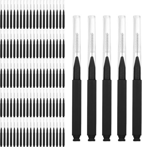 100 PCS Brushes for Braces Dental Brushes Picks Interdental Brush Teeth Brush Picks Dental Cleaning Tools for Braces Bridges Care, Portable Bendable Heads in Kuwait