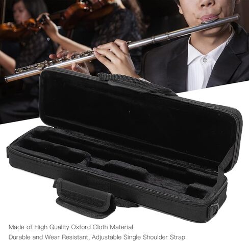 Akozon Oxford Cloth Flute Case, WearResistant and Lightweight, Portable Carrying Bag for 16 Holes Flute and Piccolo - Ideal for Musicians in Saudi Arabia