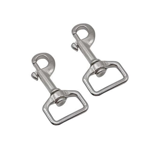 316 Stainless Steel Square Ring Buckle, Single Head Locking Swivel Hook, with Rotating pet Leash snap Hook, Luggage Buckle (Inner Ring Length：21mm) in Kuwait