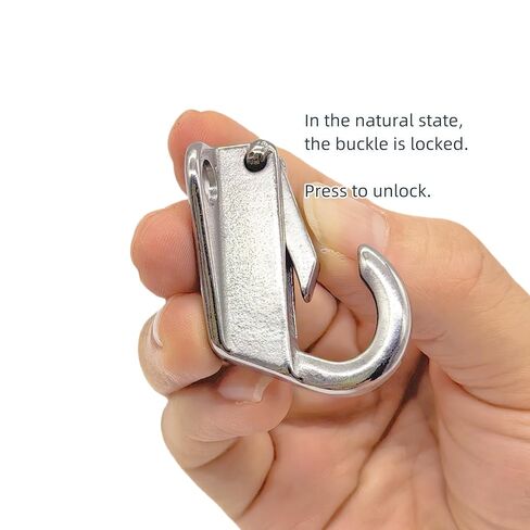 2pcs Spring Snaps, Stainless Steel 316 Spring Coat Hooks, Wall Mounted Fender Hooks Marine Hardware Accessories (2, Large) in Kuwait