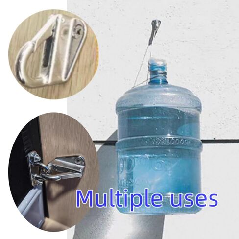 2pcs Spring Snaps, Stainless Steel 316 Spring Coat Hooks, Wall Mounted Fender Hooks Marine Hardware Accessories (2, Large) in Kuwait