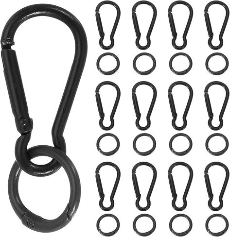 uxcell Spring Snap Clip Spring Snap Key Chain Hook with O Ring Multipurpose Candy Color Quick Link Keychain Clips Buckle in Saudi Arabia
