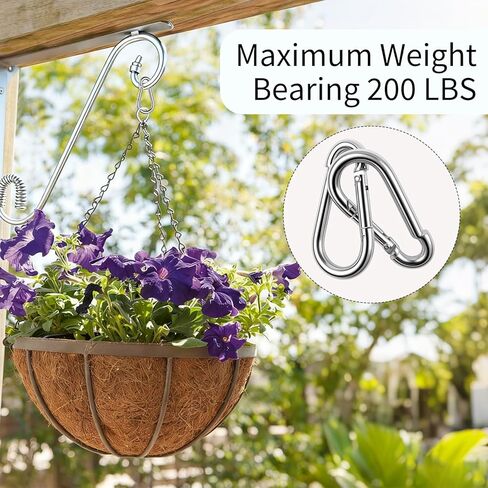 100 Pack M5 Spring Snap Hook Carabiner, Heavy Duty Galvanized Steel Quick Link Carabiner Clip, 200LBS Holding Capacity for Swing Hammock Travel Camping Fishing Hiking Gym Outdoor in Kuwait