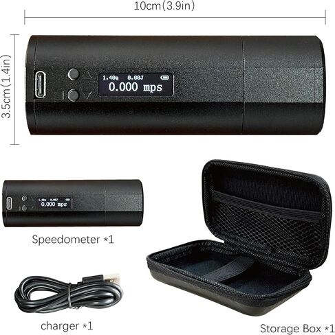 End Mounted Chronograph Bullet Speed Meter, Shooting Tester Pocket Chrony for PCP Airgun Velocity Measurement in Kuwait