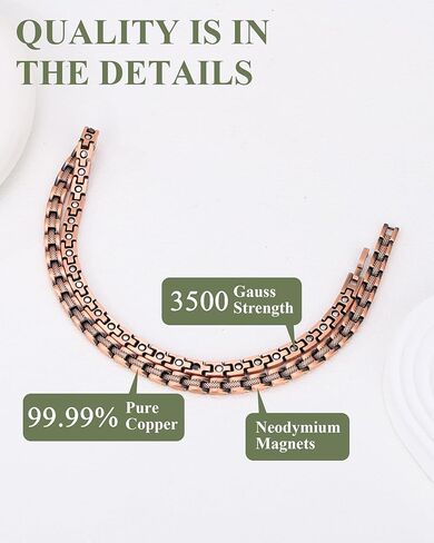 قلادة مغناطيسية للنحاس Magenergy للنساء مع مربع هدايا لمهدف عيد ميلاد الأم (Copper-Xo) in Kuwait