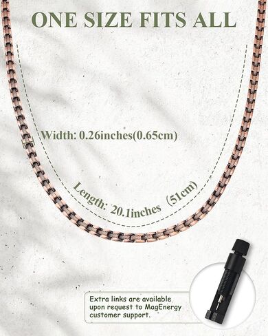 قلادة مغناطيسية للنحاس Magenergy للنساء مع مربع هدايا لمهدف عيد ميلاد الأم (Copper-Xo) in Kuwait