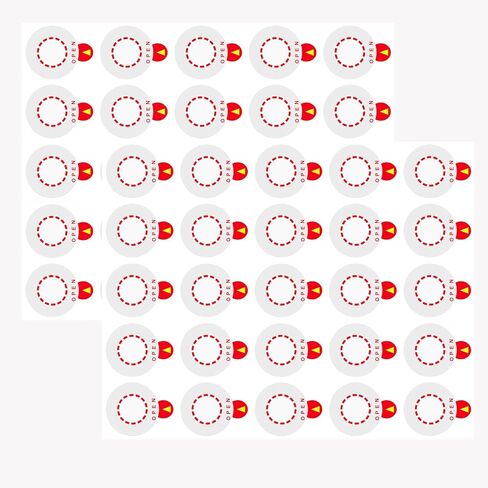 25 PCS Laboratory Circle Leak-Proof Sticker for Aluminum Plastic Caps，Transparent Vials Sealing Stickers,Self Adhesive Sealing Labels Caps(for 13 mm Cap) in Kuwait
