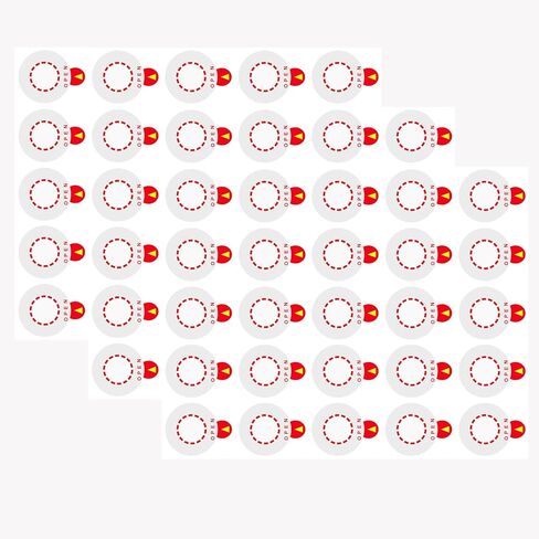 25 قطعة من الملصقات المانعة للتسرب على شكل دائرة مختبرية للأغطية البلاستيكية المصنوعة من الألومنيوم، وملصقات إغلاق القوارير الشفافة، وأغطية ملصقات الغلق ذاتية اللصق (لغطاء 13 مم) in Kuwait