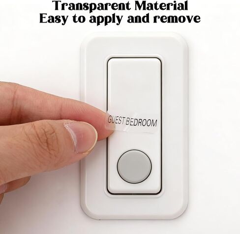 650 Pcs Light Switch Labels Stickers - Transparent Identification Light Switch Stickers - Vinyl Black Font for Home Office Electrical Panel Markers in Saudi Arabia