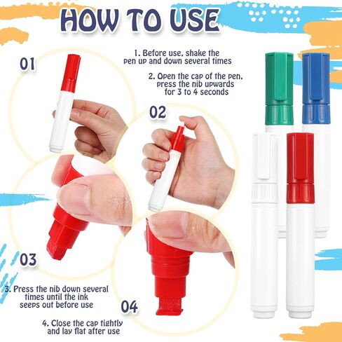 4 Pack Multiple Color Wire Marker Single Phase Set Waterproof Quick-Drying Marker Blue/red/White/Green in Saudi Arabia