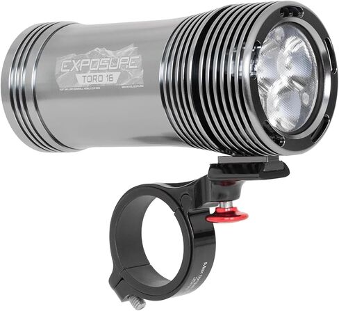Exposure Lights Toro 16, Bike Light, Gunmetal Grey, IP67 Water Resistant, CNC-machined 6063 Aluminium, USB-C Rechargeable, 260g, Handlebar Mount, 7 Settings, 3850 Lumens in Kuwait