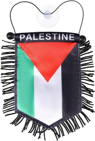 Palestine Flag Car Hanging Accessory – Rearview Mirror or Glass Hanging Decoration – Palestinian Pride Auto Décor in Saudi Arabia