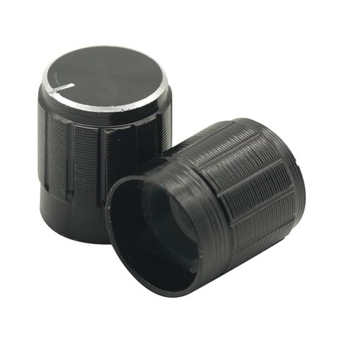 10PCS Black 6mm Potentiometer knob Caps Knurled Shaft Potentiometer Control Knob Diameter 15mmx17mm Aluminum Switch Knob in Saudi Arabia