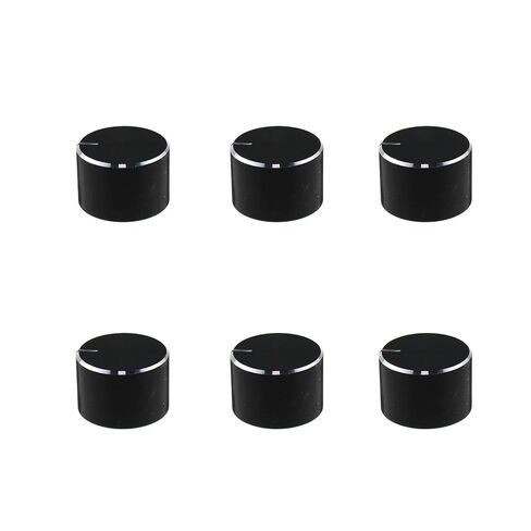 TAODAN 6PCS Black Aluminium Potentiometer Knob Knurled Shaft 6mm Shaft Diameter Rotating Knob 10x15mm for Controlling Volume Speed Sound in Saudi Arabia